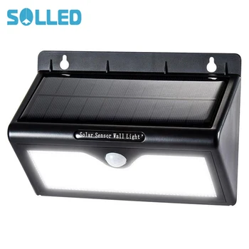

SOLLED Super Bright 46 LEDs Solar Garden Wall Light Lamps Garden Security Lamp Outdoor Street Wall Pathway Lights