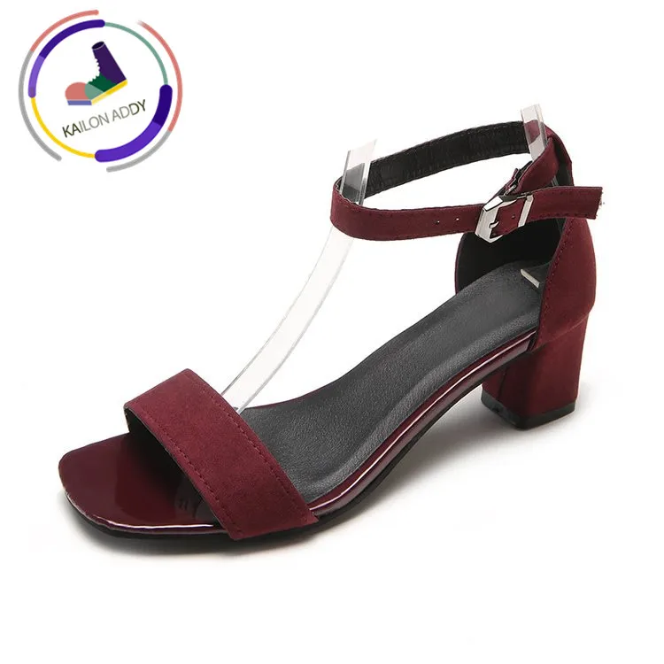 

KAILON ADDY 2019 Women Pumps Fashion Women Shoes Party Wedding Super Square High Heel Pointed Toe Red Wine Ladies Pumps