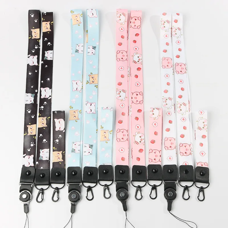 

Wholesale Cartoon Neck Strap Lanyard For Keys ID Card Gym Mobile Phone Straps USB Badge Holder DIY Hang Rope Lariat Lanyards New
