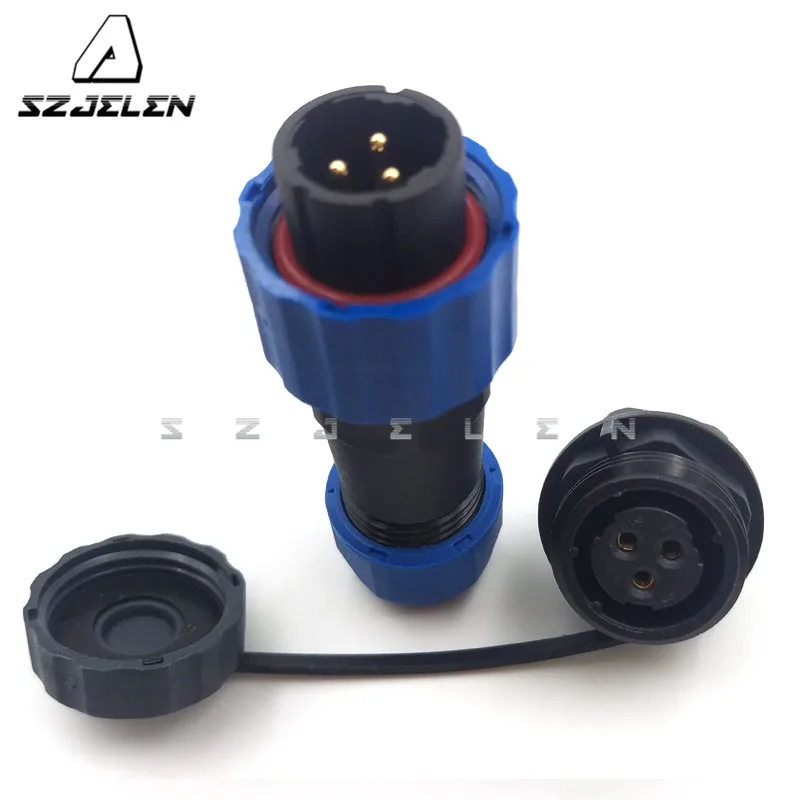 

SD16TP-ZM ,3pin Outdoor waterproof connector plugs sockets, 16mm, IP67, LED power cable connector, 3 pin Male female connector