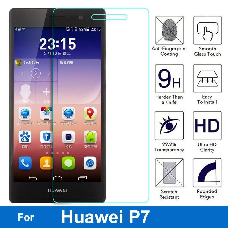 

Nicotd Ultra Thin Premium Tempered Glass Screen Protector For Huawei Ascend P7 P 7 P7-L00 P7-L05 P7-L10 P7-L11 Glass Screen Film