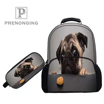

Custom 17inch gray_dog_pug_ (Backpacks Pen Bags 3D Printing School Women Men Travel Bags Boys Girls Book Computers Bag#1031-3-23