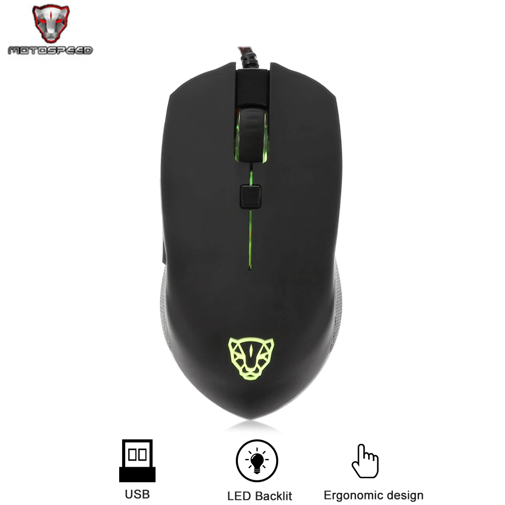 

Motospeed V40 4000DPI USB Wired Professional Gaming Mouse Gamer Game Mice with LED RGB Backlit Backlight for Computer Laptop PC