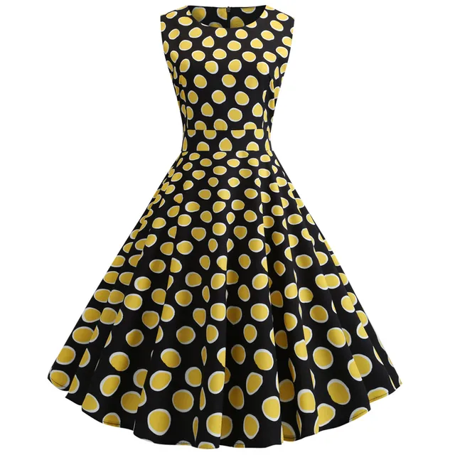 yellow polka dot sundress