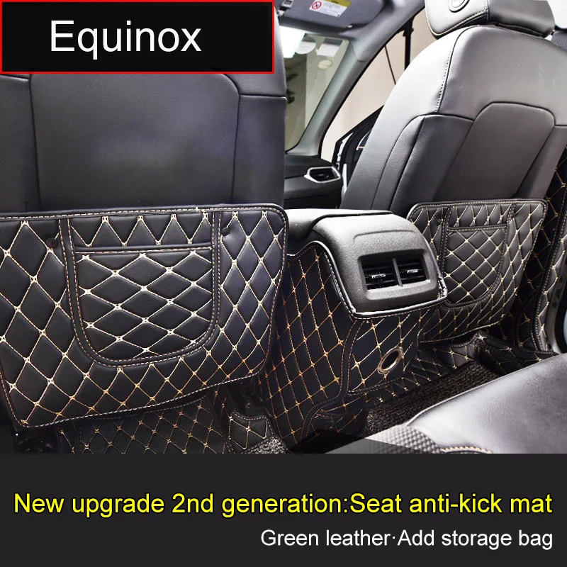QHCP PU Leather Car Seat Back Anti-dirty Protector Cover Children Anti kick Pad Mat For Chevrolet Equinox Car-styling Accessory QHCP PU Leather Car Seat Back Anti-dirty Protector Cover Children Anti kick Pad Mat For Chevrolet Equinox Car-styling Accessory