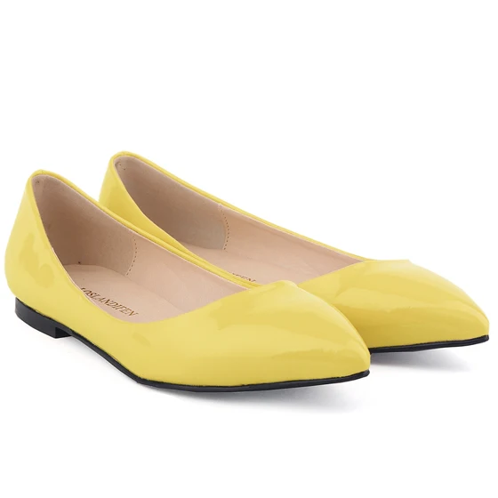 yellow womens flat shoes