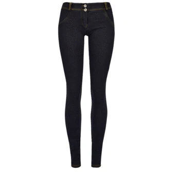 

Europe super popular peach hip trousers fitness same paragraph pure black stretch comfortable low waist denim trousers TPS6671
