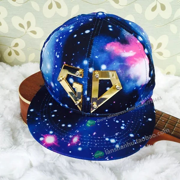 Популярные бейсболки Bigbang G-dragon GD Snapback galaxy Star Sky Hat galaxy Snapback унисекс хип-хоп Peaked Hat Повседневная Уличная