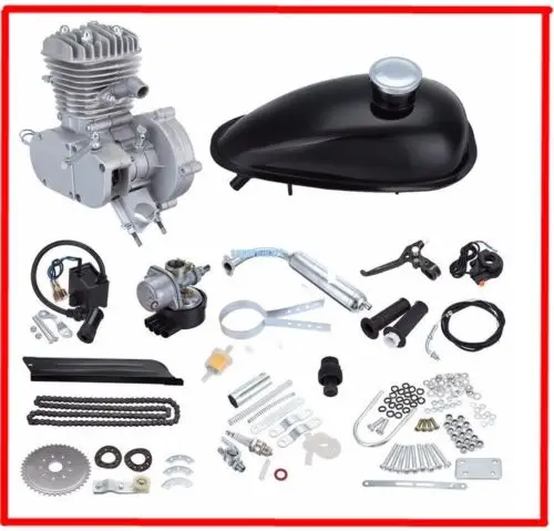 new Motor Engine Kit 80cc 2-Stroke Petrol Gas Motor Engine Kit DIY Motorized Bicycle Bike