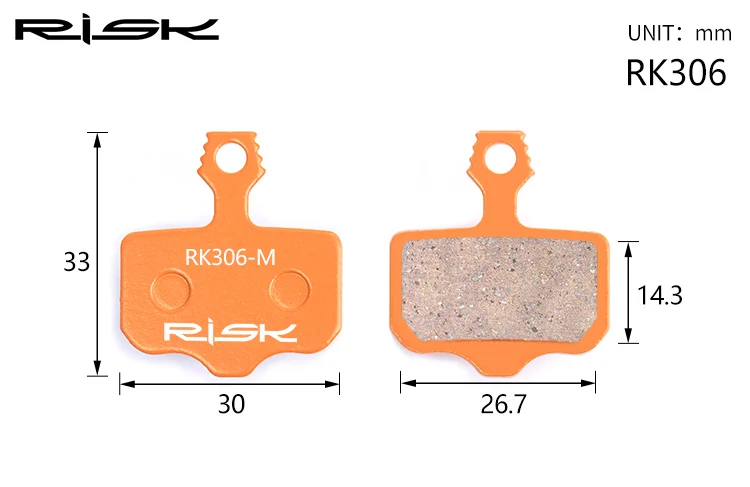 RISK 1 пара велосипедных дисковых тормозных колодок полностью из металлического материала оранжевая велосипедная горная велосипедная тормозная колодка для спуска под гору XT SHIMANO AVID - Цвет: RK306