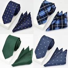 Ricnais дизайн шеи галстук набор для мужчин Классический тонкий платок-галстук красный синий галстук-бабочка Карманный квадратный для бизнес вечерние подарок
