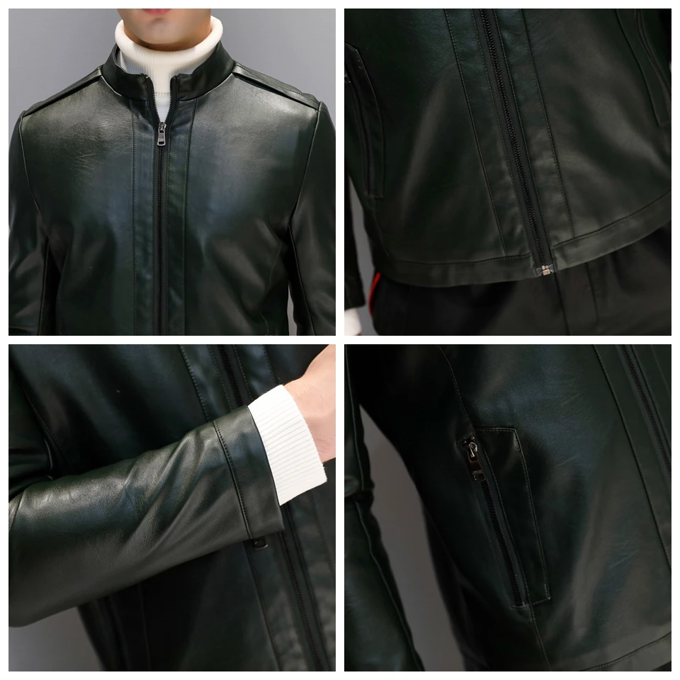 New Winter Autumn Men Slim Cut Jackets Men Leather Coats Fashion Men Leather Outfits With Simple Design Men leather Outerwears New Winter Autumn Men Slim Cut Jackets Men Leather Coats Fashion Men Leather Outfits With Simple Design Men leather Outerwears