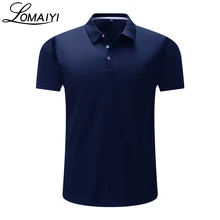 LOMAIYI Мужская мода короткий рукав Футболка-поло Для мужчин эластичная быстросохнущая футболка-поло Лето Мужская, в деловом, повседневном стиле Костюмы, AM225