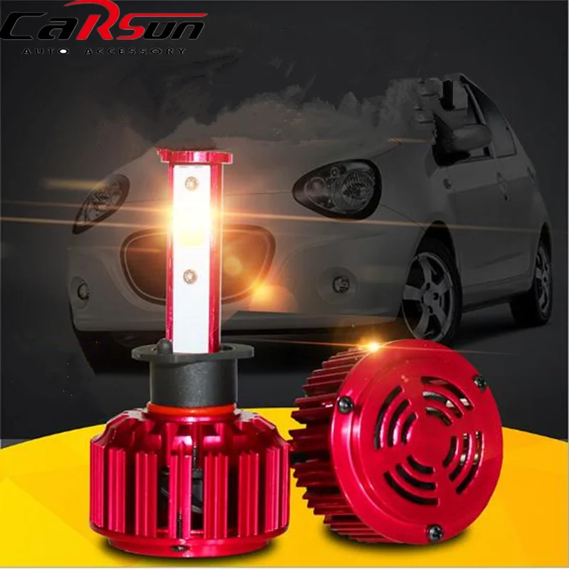 CARSUN Автомобильная фара H7 H4 LED H8/H11 HB3/9005 HB4/9006 H1 H3 9012 H13 9004 9007 60 Вт 7200lm авто лампа