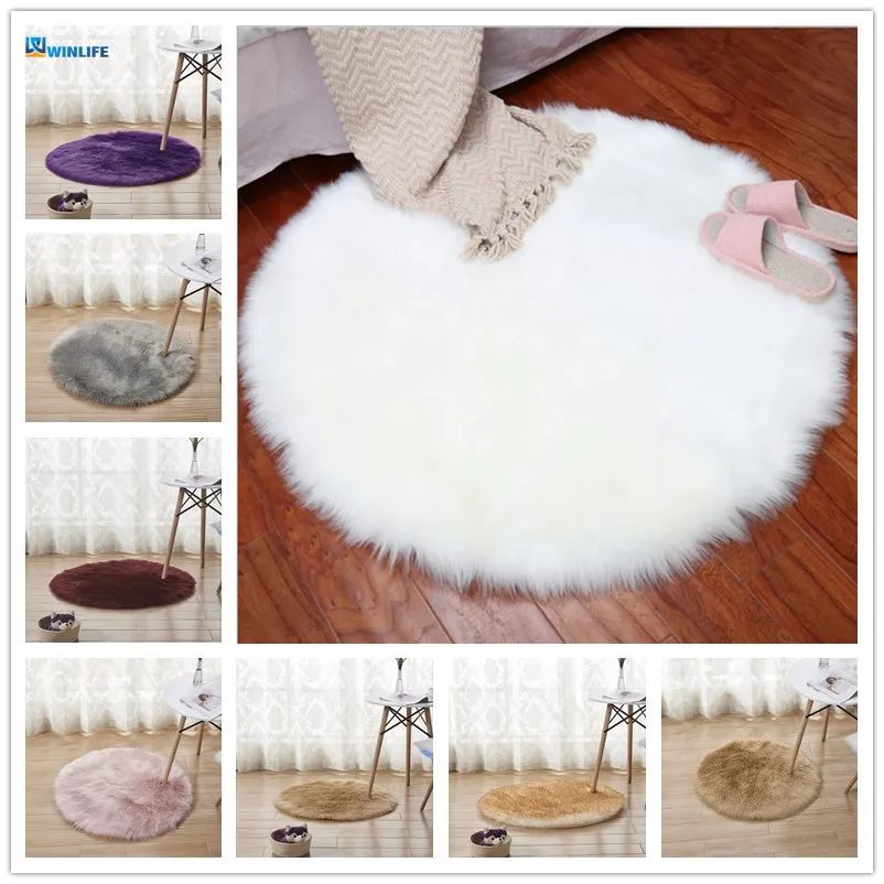 

New Soft Artificial Sheepskin Rug Chair Cover Bedroom Mat Artificial Wool Warm Hairy Carpet Seat Wool Warm Textil Fur Area Rugs