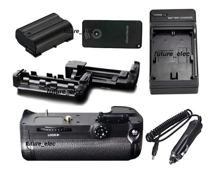 Вертикальная силовая заслонка батарея ручка для Nikon D7000 цифровой зеркальной камеры как MB-D11+ ИК пульт дистанционного управления+ 1 x EN-EL15+ Автомобильное зарядное устройство