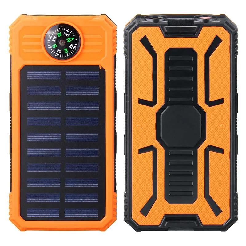 Внешний 30000 мАч Солнечный внешний аккумулятор водонепроницаемый солнечный зарядное устройство порты Внешнее зарядное устройство Внешний аккумулятор для Xiaomi смартфон светодиодный светильник