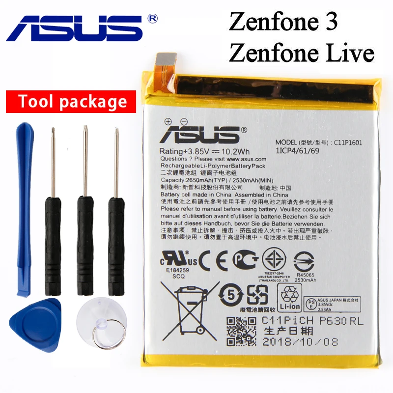 Miglior Originale ASUS C11P1601 Batteria Per ASUS ZENFONE 3 ZE520KL Z017D LIVE ZB501KL 2650mAh