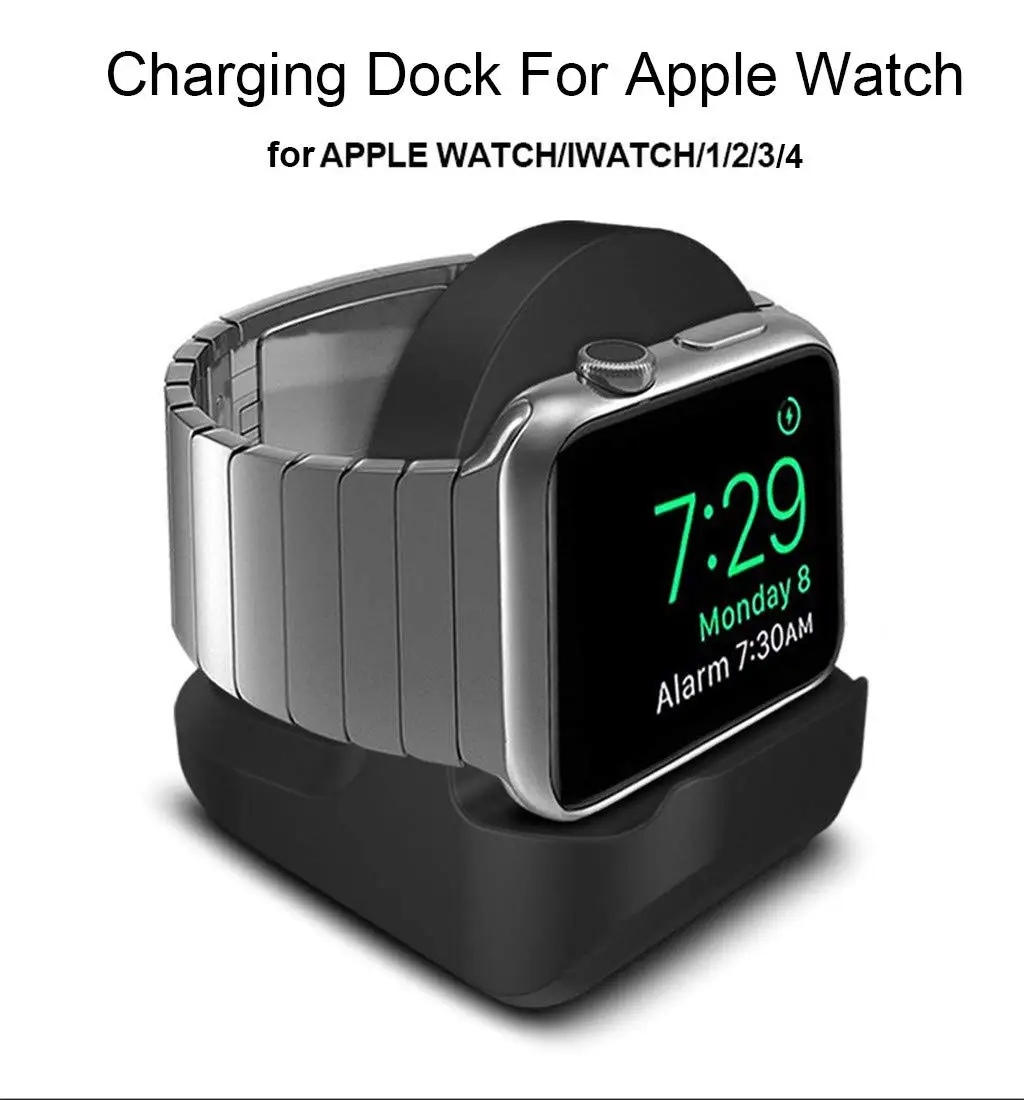 Силиконовая Подставка для зарядки док станция Apple Watch серии 1/2/2 42 мм 38 зарядный