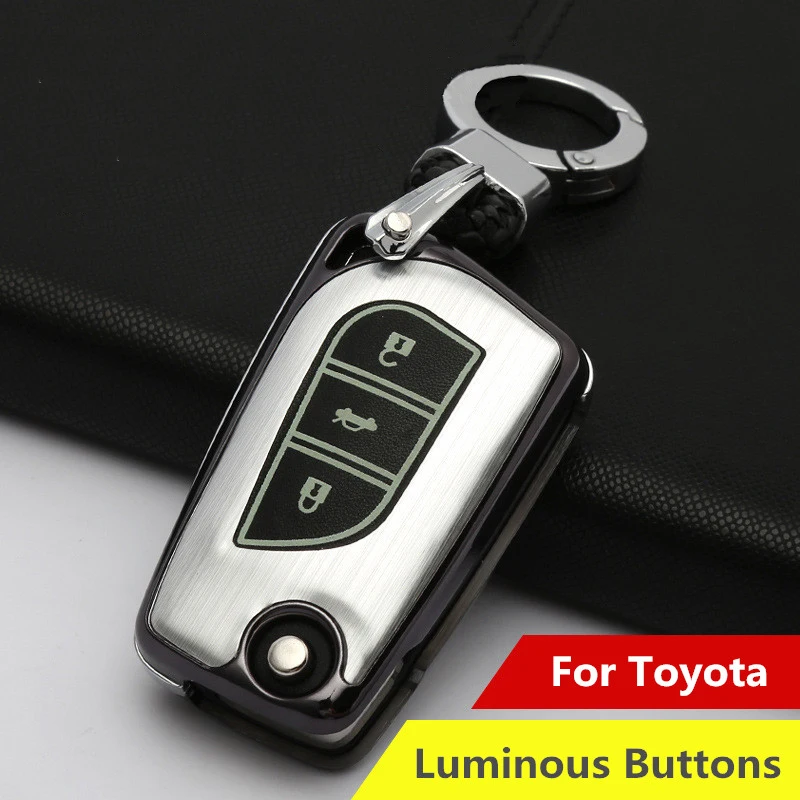 luminous Car Remote key case For Toyota Auris Corolla Avensis Verso Yaris Aygo Scion TC IM keychain Concise Durable