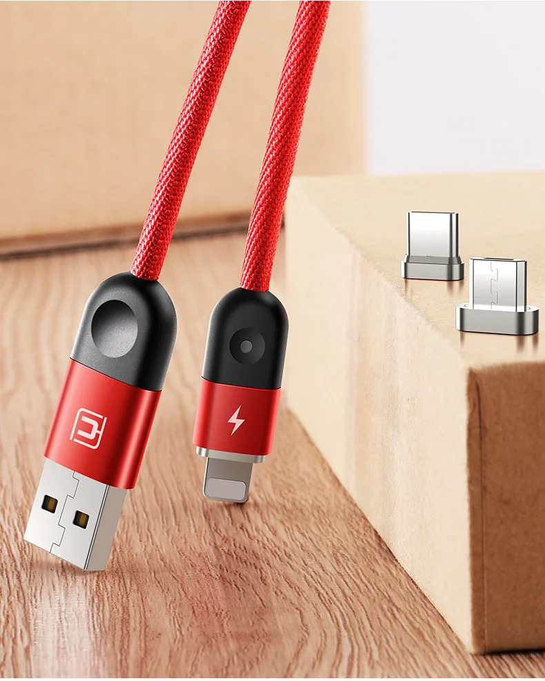 CAFELE usb зарядный кабель для iPhone Micro type C USB кабель для samsung huawei Xiaomi передачи данных Магнитный кабель светодиодный светильник