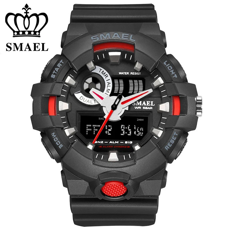 

New Sport Digital Watch Men Quartz Led Dual Display WristWatch 5BAR Army Male Relogio Masculino Hodinky Fashion 700