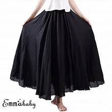 Весенняя и Осенняя Новая модная женская однотонная плиссированная юбка средней длины с высокой талией, эластичная юбка, акция, женская черная