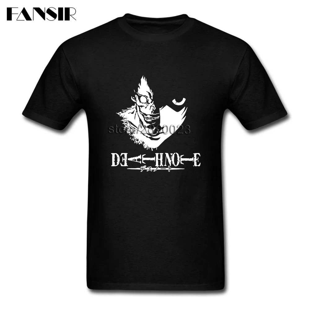 Футболка мужская с коротким рукавом круглым вырезом и надписью Death Note | Мужская