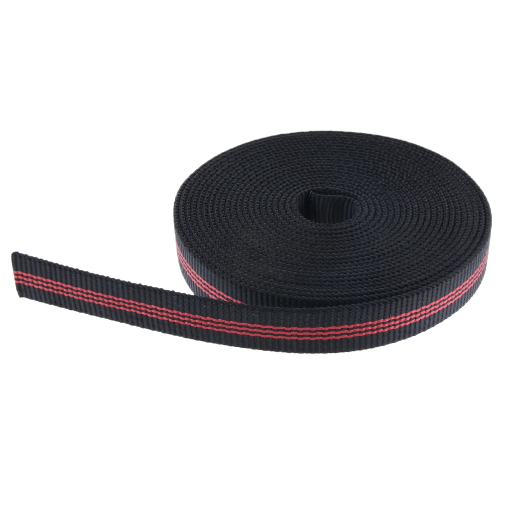 Polyester Climbing Webbing Strapping Webbing Climbing Flat Strap for Bags Backpacks Belts Harnesses Climbing Webbing Flat Rope - Цвет: Black