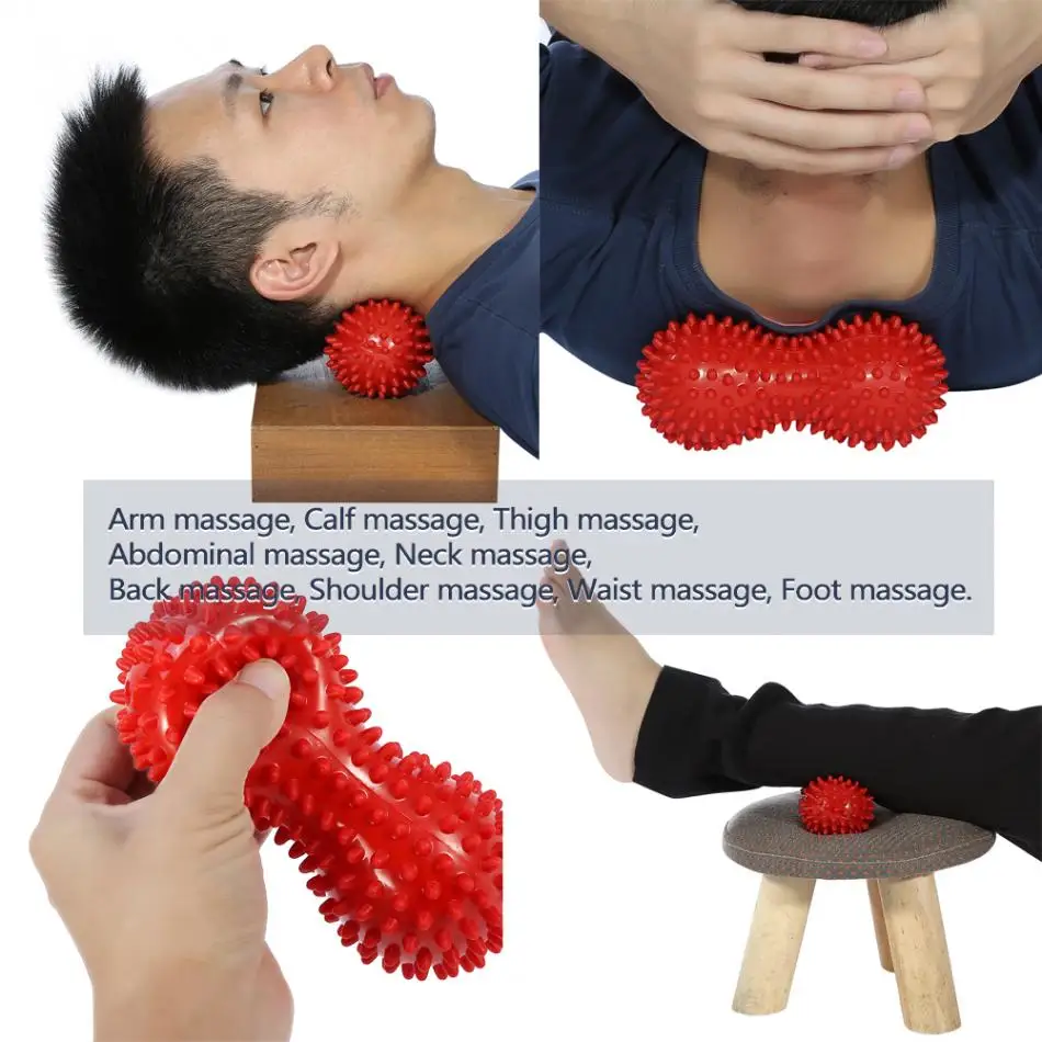 ПВХ массажные шарики для фитнеса арахисовый мяч спины ТРИГГЕРНАЯ терапия боль