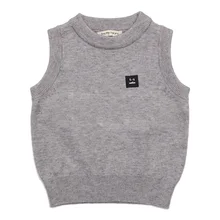 Лидер продаж, весенне-осенний вязаный жилет с круглым вырезом для маленьких мальчиков, кардиган, стильная школьная форма, свитер, детская одежда