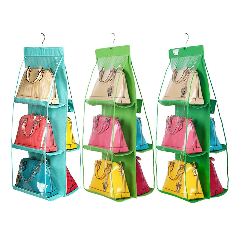 

LF Sxsounai Organizer Backpack handbag Storage Bags Be Hanging Shoe Storage Bag High Home Supplies 6 Pocket Closet Rack Hangers
