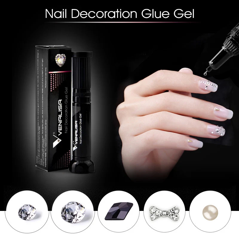 

VENALISA 10ml Diamond Sticky Nail Gel Pen Tranparent Clear Builder Gel Decor Nail Art Varnish