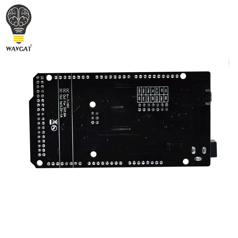 WAVGAT Mega2560+ Wi-Fi, R3 ATmega2560+ ESP8266 32Мб оперативной памяти, USB-TTL CH340G. Совместимость для Arduino Mega NodeMCU для WeMos ESP8266