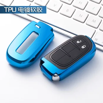 

Soft TPU Car Key Cover Case Key Chain Key Chain Protector For Jeep Grand Cherokee Chrysler 300C Renegade Fiat Freemont 2018