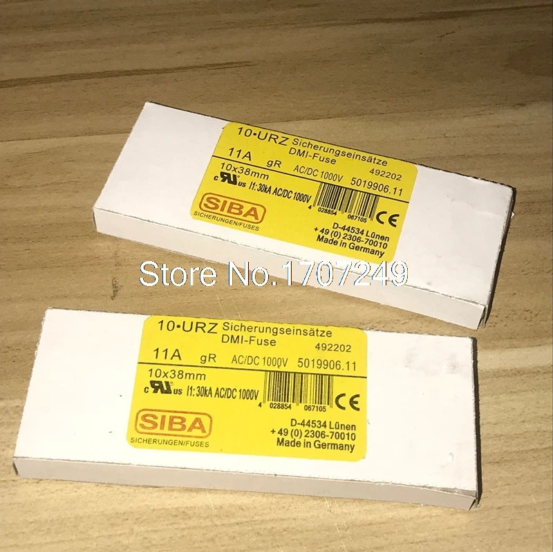 Предохранители SIBA 11A 1000 V/30KA 5019906,11 10x38mm керамический предохранитель DMI замененный предохранитель BUSSMANN DMM-B-11A 11A 1000V 10*38mm предохранитель шины