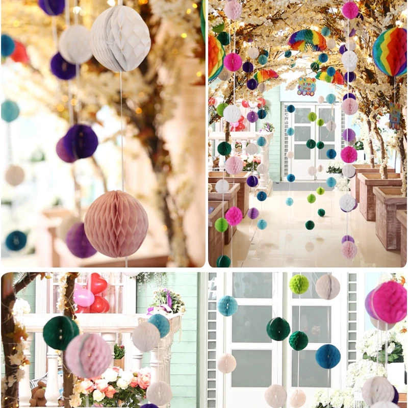 1pcs Tissue Paper Pom Poms Honeycomb Balls Fan Lanterns Wedding Party Decoration 1pcs Tissue Paper Pom Poms Honeycomb Balls Fan Lanterns Wedding Party Decoration