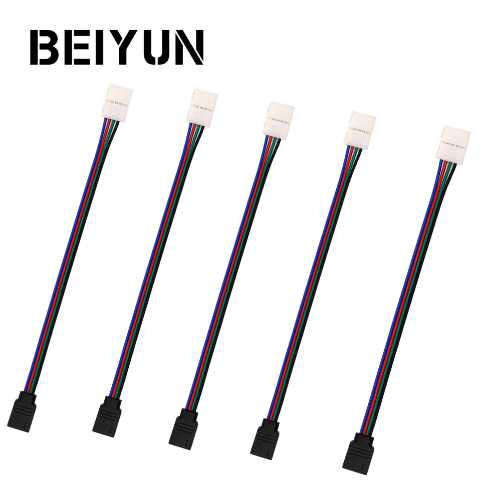 

10PCS 10mm Width Panel RGB LED Strip Connector 4pins Free Welding Connector