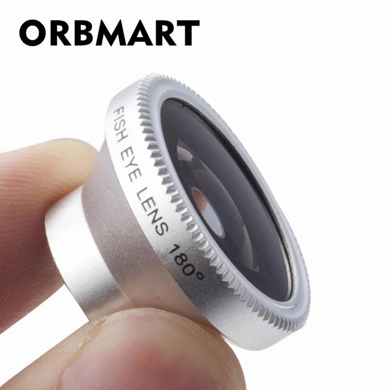 ORBMART съемный объектив рыбий глаз с углом обзора 180 для iPhone 5 S 6 6s Plus htc samsung Galaxy S5 S6 Note 3 Xiaomi Redmi Meizu LG