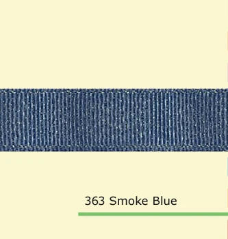 

5/8" inch (16mm) Gold purl Smoke Blue grosgrain ribbon