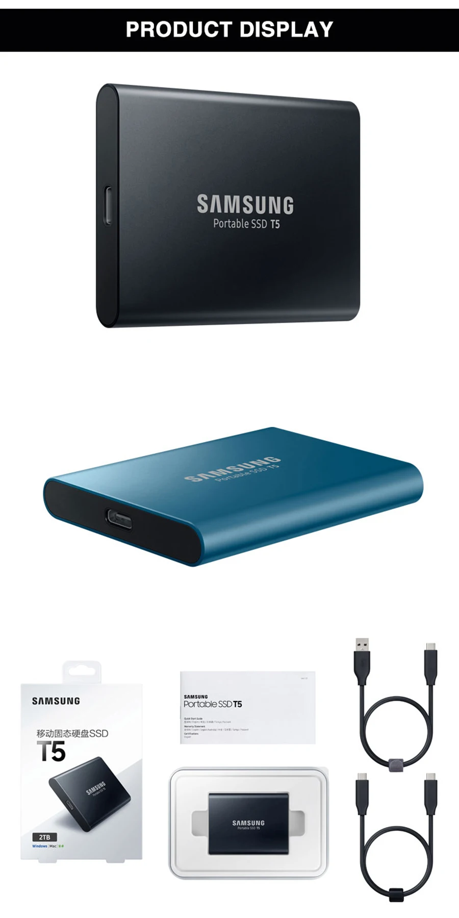 SAMSUNG ssd 500GB Портативный внешний SSD T5 250GB USB3.1 USB3.0 1 ТБ жесткий диск внешний твердотельный накопитель HDD ssd диск