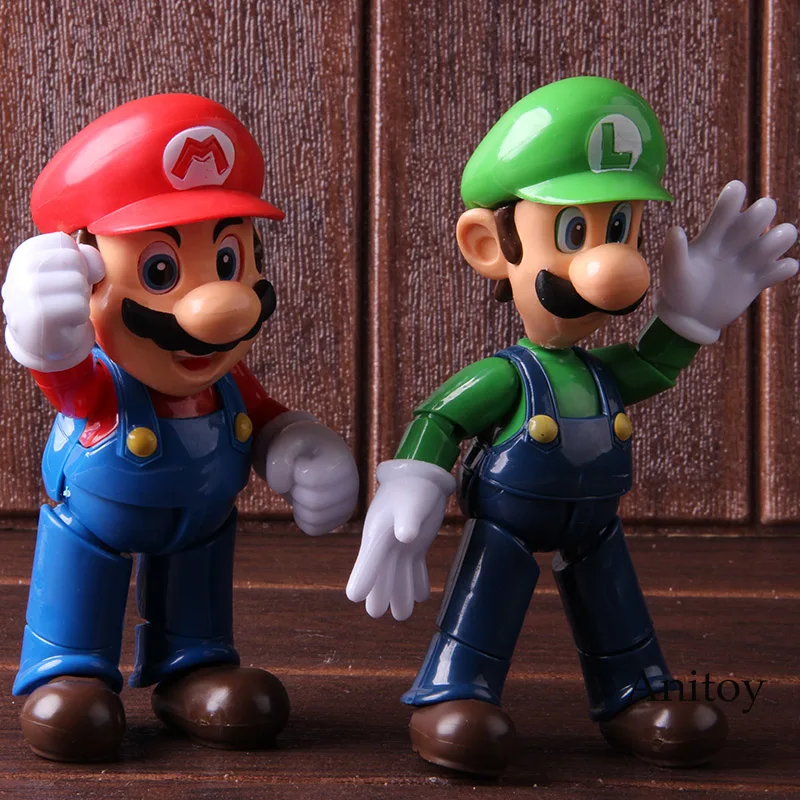 Super Mario Bros Action Figure Mario Luigi PVC Collectible Model Toy