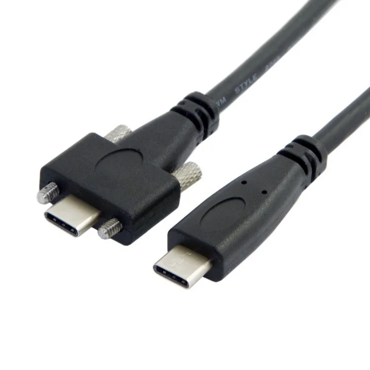 10Gbps USB 3.1 Type C Cable With Screws Locking Connector 1.2m 4ft USB