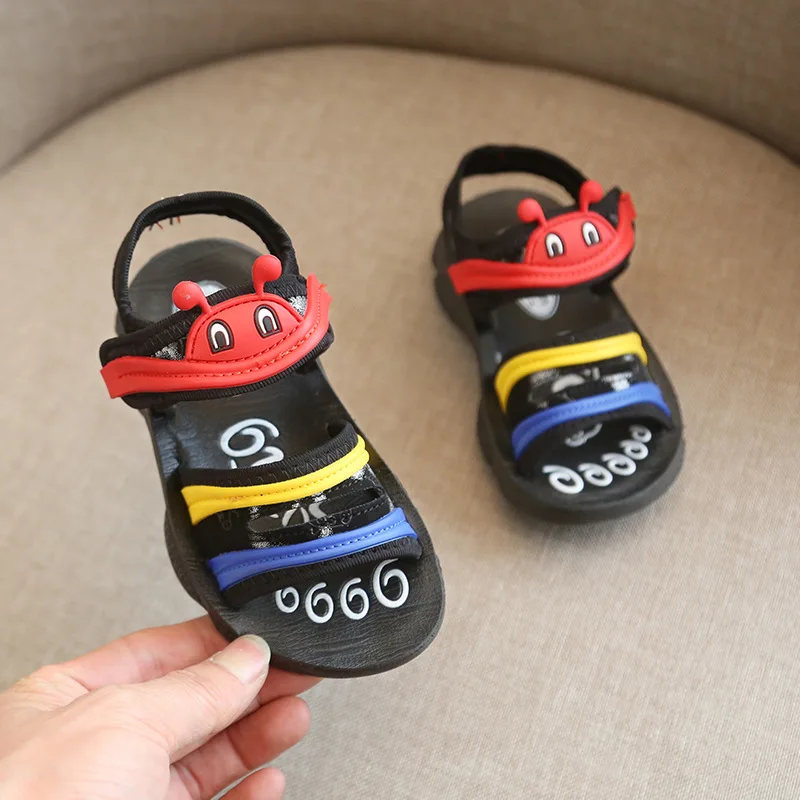 2019 Summer Children Shoes Fashion Outdoor Casual Cartoon Little & Big Kids Beach Shoes Open Toe Sandals for Boys Size 21-31