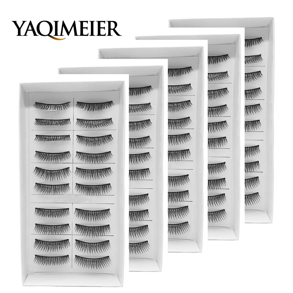 50 Pairs /Set Long Fake Eyelashes Wholesale Women Synthetic Hairs Natural Black False Lashes Free Shipping | Красота и здоровье