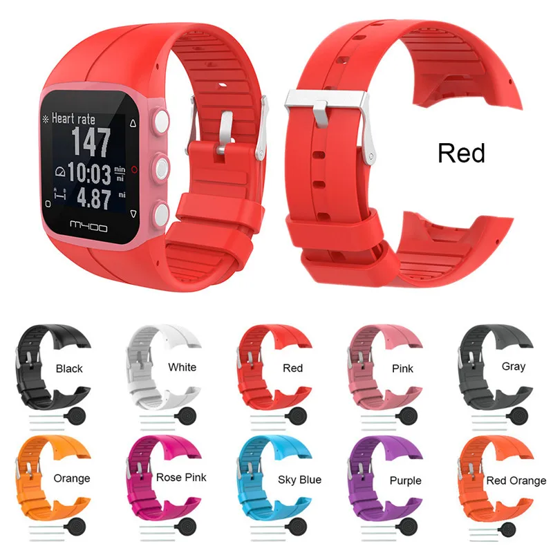 Ремешок силиконовый для смарт часов Polar M400 25 м|band wrist bands|silicone straprelogio relogios |