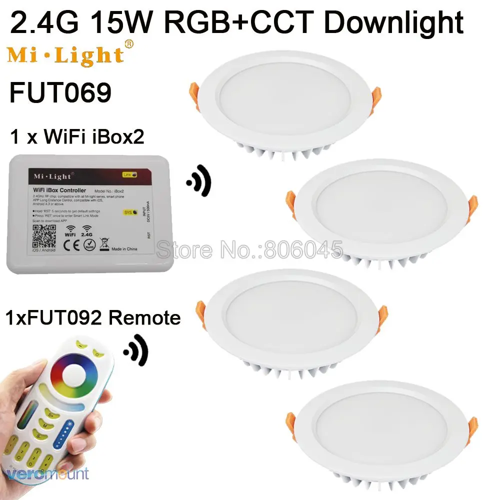 FUT069 AC85 265V Mi.Light 2 4G RF беспроводной 4 зонный сенсорный пульт дистанционного
