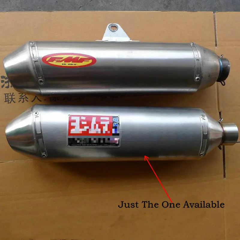 Acero inoxidable modificado FMF motocicleta escape motocross escape z750 fz6 crf 230 cb400 er6n tmax500 ktm