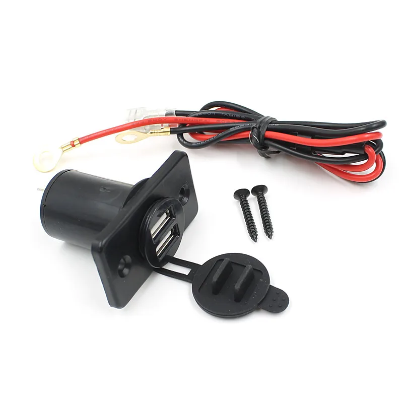 

Car Dual USB Cigarette Lighter Socket Charger Power Adapter Outlet 12V Accesorios de coche #YL5