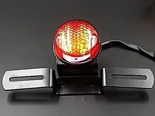 

Motorcycle LED Tail Brake Light w/ License Plate Mount Bobber Chopper Vintage CB